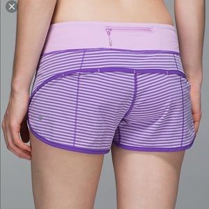Purple lulu shorts